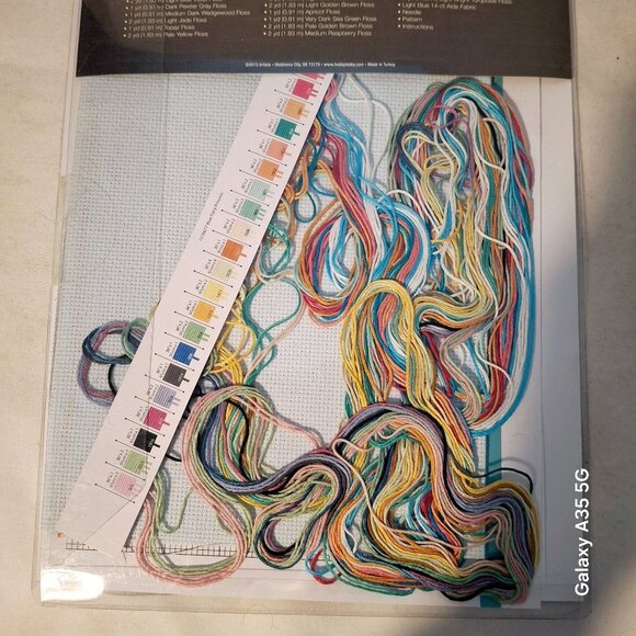 Artiste Counted Cross-Stitch Kit "Blue Fairy Princess" 8"x9.875" Easy-To-Read Ch - Picture 5 of 7